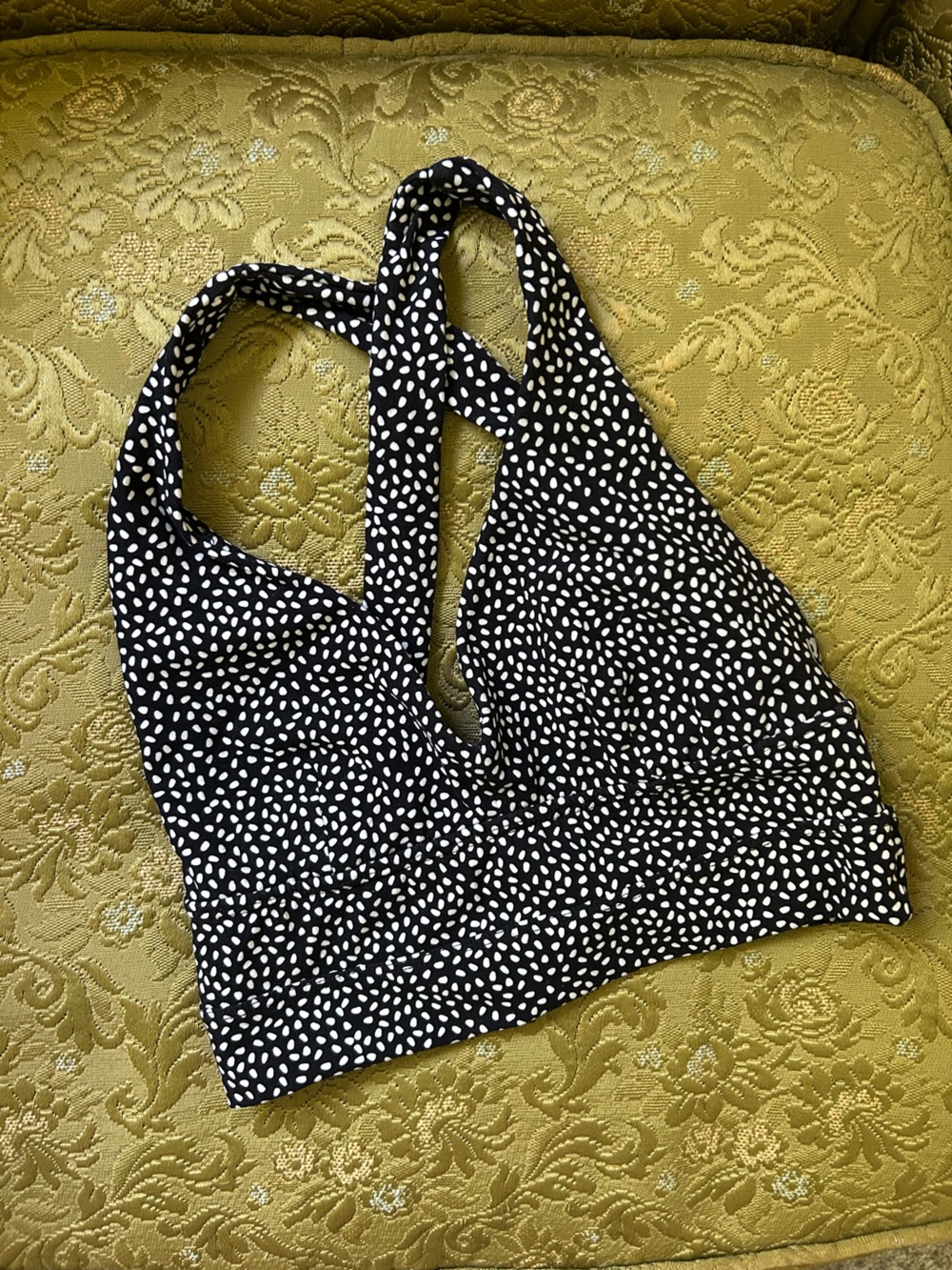 BuffBunny Black & White Polka Dot Sports Bra